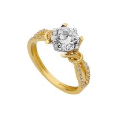 Beelo Gold 14K Altın Tek Taş Yüzük TYTT135