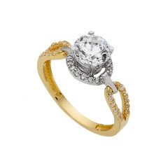 Beelo Gold 14K Altın Tek Taş Yüzük TYTT141