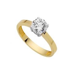 Beelo Gold 14K Altın Tek Taş Yüzük TYTT142