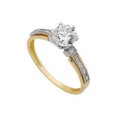 Beelo Gold 14K Altın Tek Taş Yüzük TYTT143
