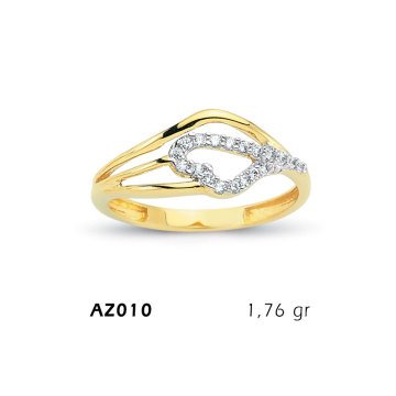 Beelo Gold 14K Altın Tasarım Yüzük BGAZ010