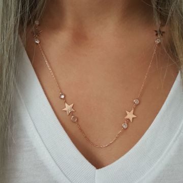 Beelo Silver 925K Gümüş Tasarım Yıldız  Kolye