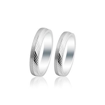 Beelo Gold 14K Altın 4 mm Alyans İkili Set Yüzük