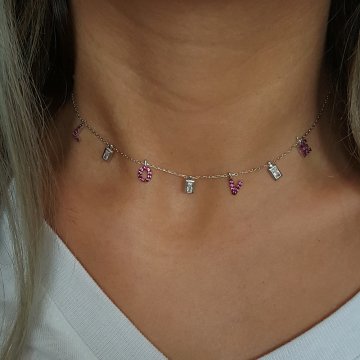 Beelo Silver 925K Gümüş Choker Love  Kolye