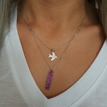 Beelo Silver 925K Gümüş Tasarım  Kolye