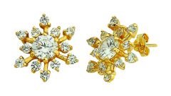 Beelo Gold 14K Altın Kar Tanesi Küpe
