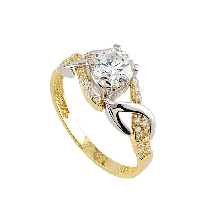 Beelo Gold 14K Altın  Tek Taş Yüzük TYTT182