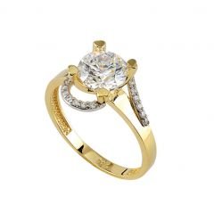 Beelo Gold 14K Altın Tek Taş Yüzük TYTT203