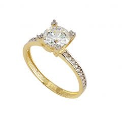 Beelo Gold 14K Altın Tek Taş Yüzük TYTT220