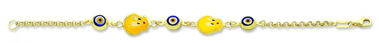 Beelo Gold 14K Altın Twitty Çocuk Nazar Bileklik CML001