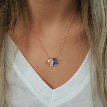 Beelo Silver 925K Gümüş Balık Kolye