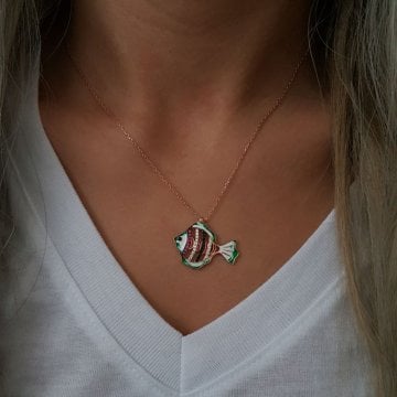 Beelo Silver 925K Gümüş Balık Kolye