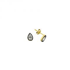 Beelo Gold 14K Damla Zirkon Altın Küpe