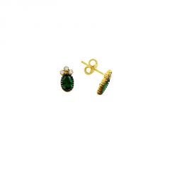 Beelo Gold 14K  Zirkon Altın Küpe