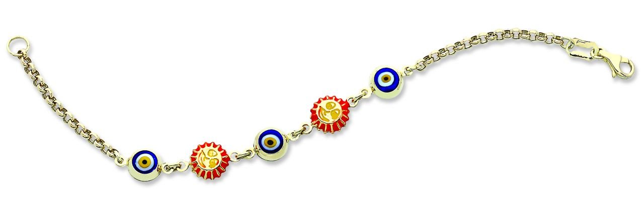 Beelo Gold 14K Altın Güneş Çocuk Nazar Bileklik CML009