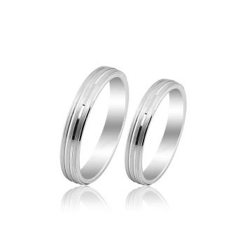 Beelo Gold 14K Altın 4 mm Alyans İkili Set Yüzük