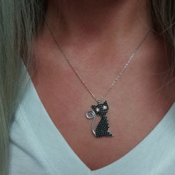 Beelo Silver 925K Gümüş Kedi Kolye
