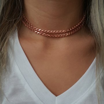 Beelo Silver 925K Gümüş Tasarım Kalın Zincir Kolye