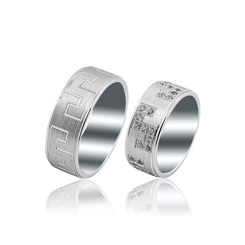 Beelo Gold 14K Altın 8 mm Alyans İkili Set Yüzük