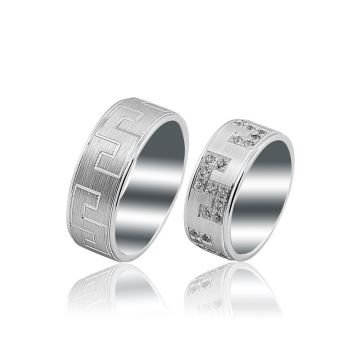 Beelo Gold 14K Altın 8 mm Alyans İkili Set Yüzük