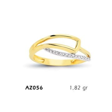 Beelo Gold 14K Altın Tasarım Yüzük BGAZ056