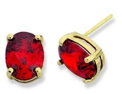 Beelo Gold 14K Altın Tek Taş Küpe