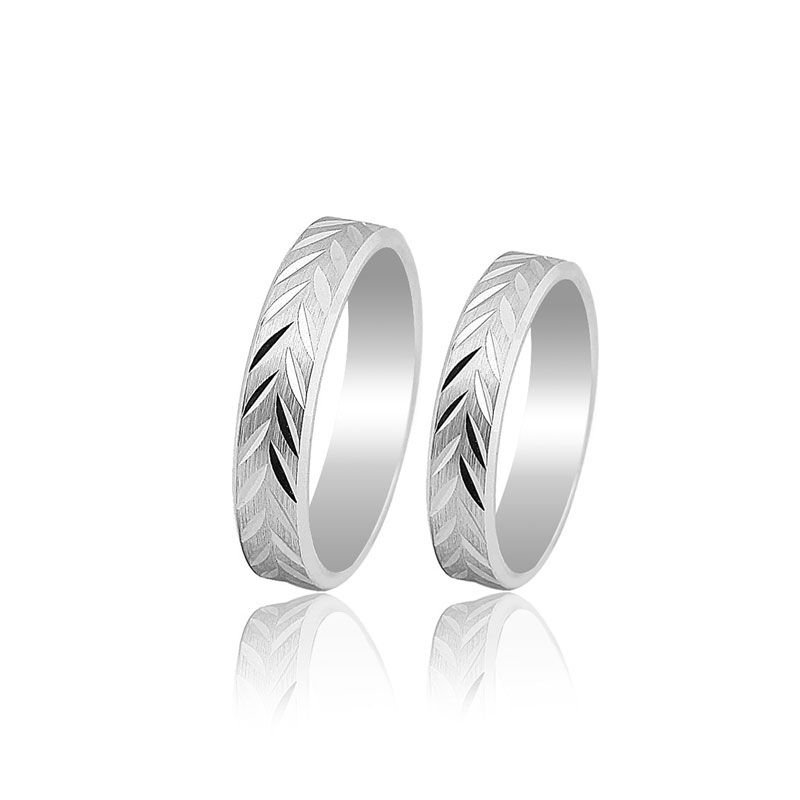 Beelo Gold 14K Altın 4 mm Alyans İkili Set Yüzük