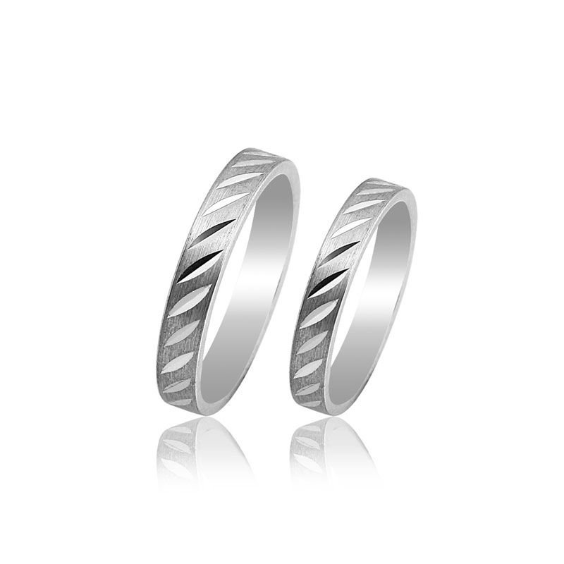 Beelo Gold 14K Altın 4 mm Alyans İkili Set Yüzük