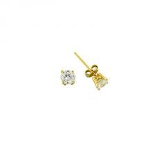Beelo Gold 14K  Zirkon Tasarım Altın Küpe