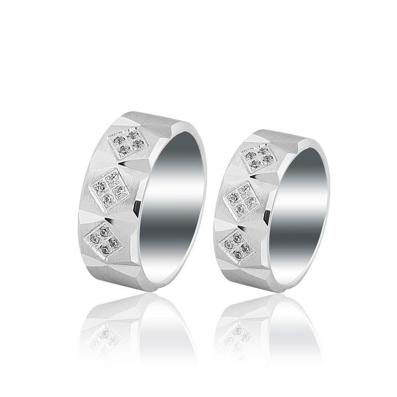 Beelo Gold 14K Altın 8 mm Alyans İkili Set Yüzük