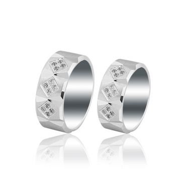 Beelo Gold 14K Altın 8 mm Alyans İkili Set Yüzük