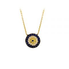 Beelo Gold 14K Altın Taşlı Nazar Kolye BGKL035