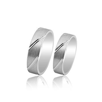 Beelo Gold 14K Altın 6 mm Alyans İkili Set Yüzük