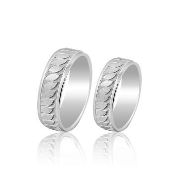 Beelo Gold 14K Altın 6 mm Alyans İkili Set Yüzük