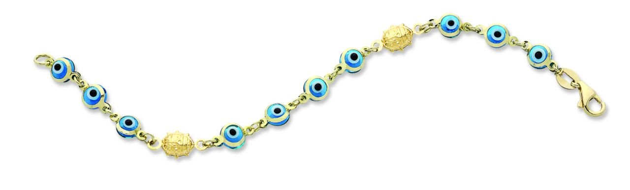Beelo Gold 14K Altın Uğur Böceği Çocuk Nazar Bileklik CMK007