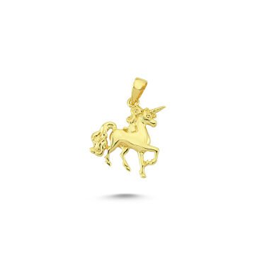 Beelo Gold 14K Altın Unicorn Kolye Ucu
