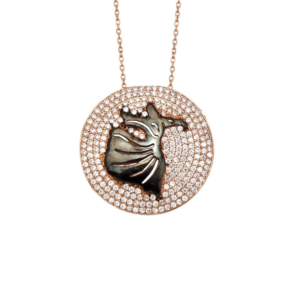 Beelo Silver Rose Altın K. 925K Gümüş Mevlana Kolye