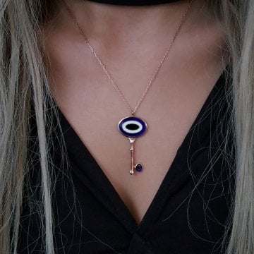 Beelo Silver 925K Gümüş Tasarım Anahtar Kolye