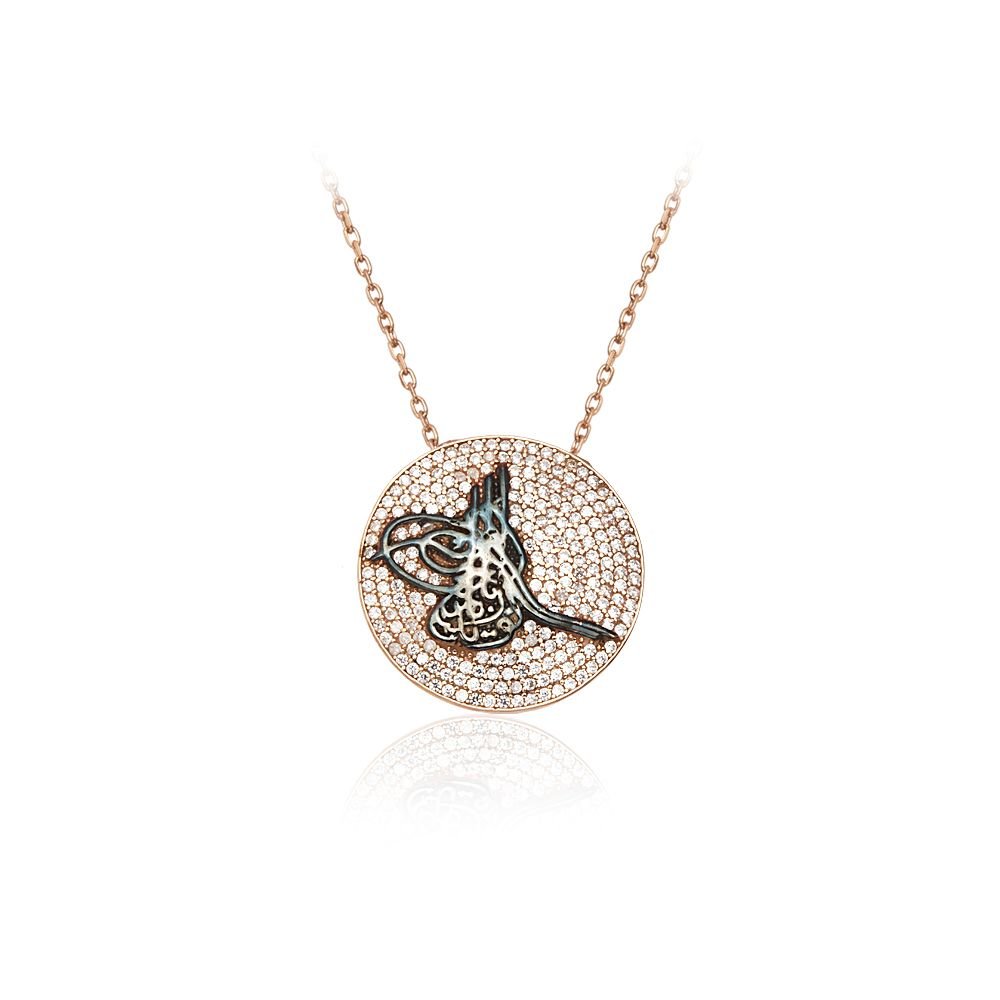 Beelo Silver Rose Altın K. 925K Gümüş Osmanlı Tuğra Kolye