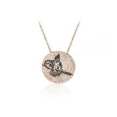Beelo Silver Rose Altın K. 925K Gümüş Osmanlı Tuğra Kolye