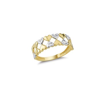 Beelo Gold 14K Altın Tasarım Kalp  Yüzük