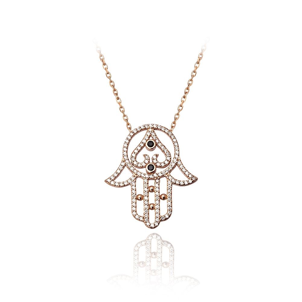 Beelo Silver Rose Altın K. 925K Gümüş Fatma 'nin Eli Kolye