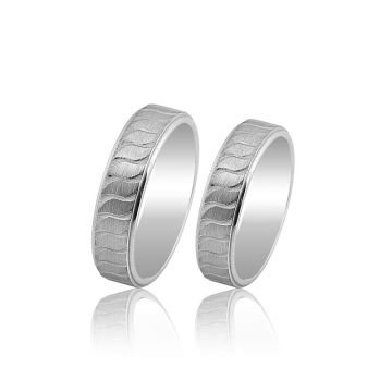 Beelo Gold 14K Altın 6 mm Alyans İkili Set Yüzük