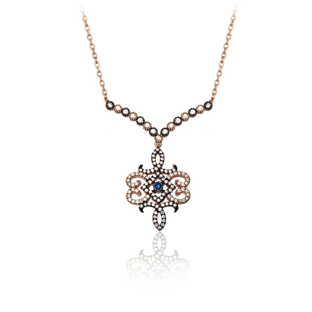 Beelo Silver Rose Altın K. 925K Gümüş Osmanlı Kolye