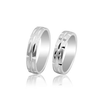 Beelo Gold 14K Altın 6 mm Alyans İkili Set Yüzük