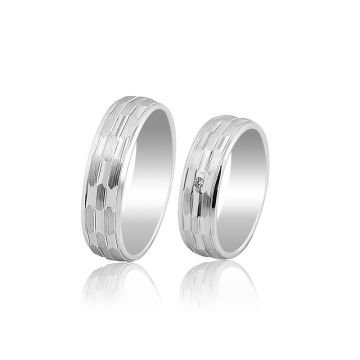 Beelo Gold 14K Altın 6 mm Alyans İkili Set Yüzük