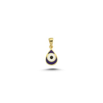 Beelo Gold 14K Altın Mavi Mineli Kolye Ucu