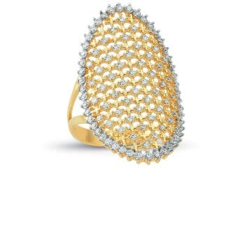 Beelo Gold 14K Altın Tasarım Yüzük BGAZ196