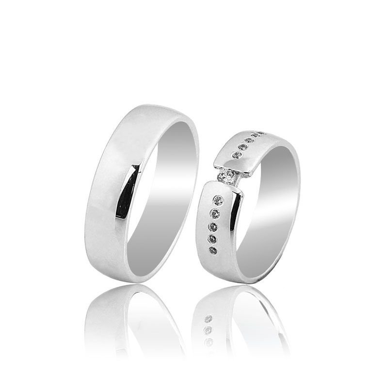 Beelo Gold 14K Altın 6 mm Alyans İkili Set Yüzük