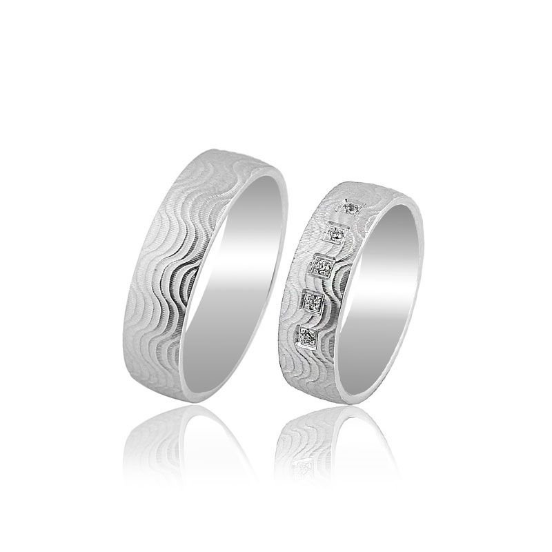 Beelo Gold 14K Altın 6 mm Alyans İkili Set Yüzük